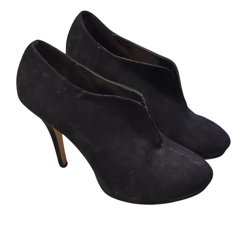 Kohls Womens Black V-Cut Stiletto Heel Shooties Pumps APEDITHBLACK Size 9 M
